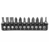 Набор бит на держателе Licota ALK-8009-BIT1-CK (1/4", 25 мм, SL, PH, PZ, HEX)